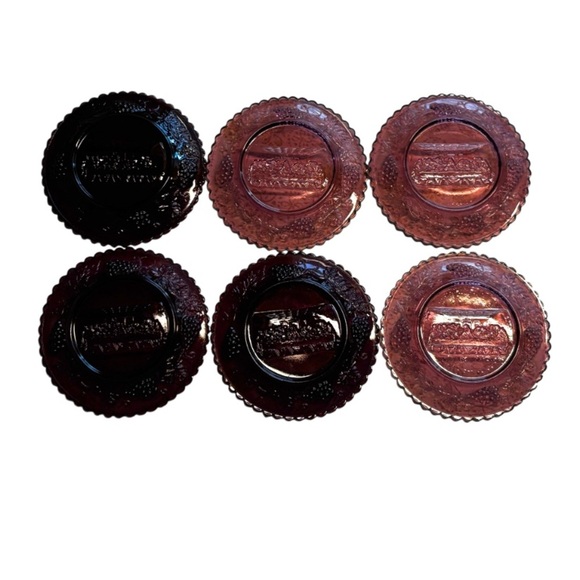 The Lord's Last Supper Pairpoint purple Cut-Glass Cup Plate butter pats - Picture 3 of 5